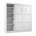 Bestar Bestar Pur Full Murphy Bed with Shelving Unit (84W) in White 26898-17